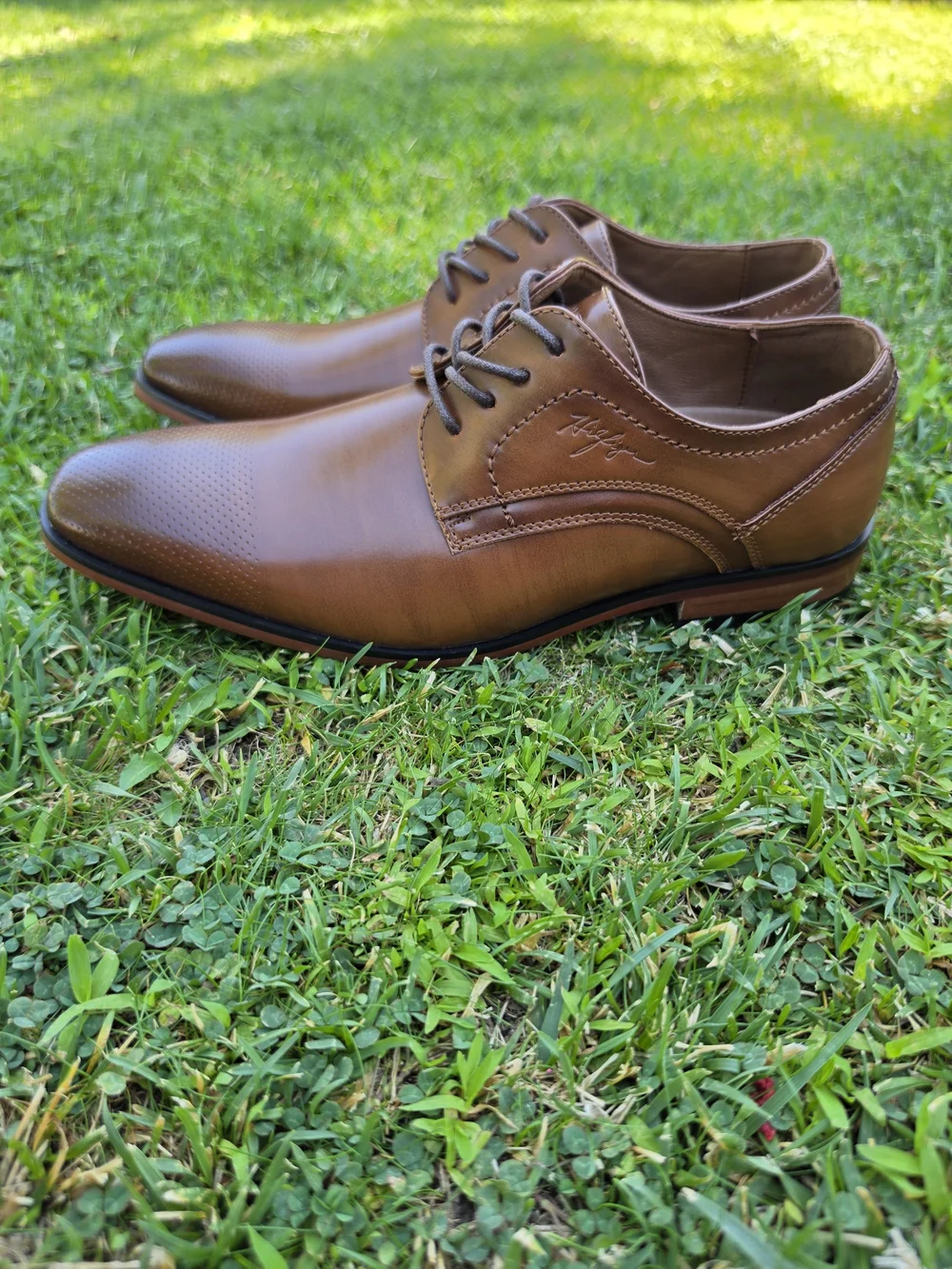 Tommy Hilfiger Brown Leather Derby Shoes